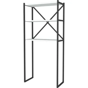 Regál nad pračku EKSPERT, bílá/černá + vyzvednutí ZDARMA