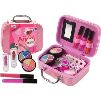 Dekorativní kosmetika Sada make-upu v kufříku Růžový kufr Třpytivé lesky