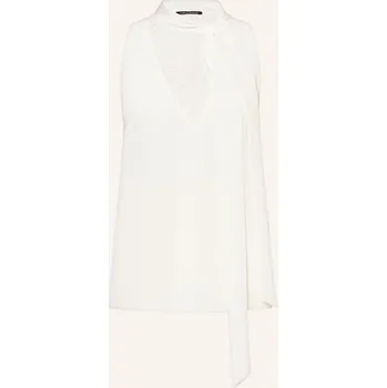 Dámská halenka Luisa Cerano Dámský Halenkový Top S Vázačkou A Krajkou, bílá, 42