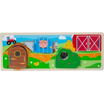 Puzzle Bigjigs Toys Senzorické puzzle farma