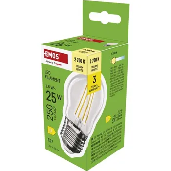 Žárovka EMOS Filament Mini Globe E27 1,8 W 250 lm 2700K