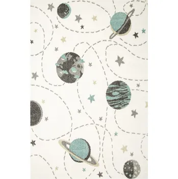 Koberec Koberec Lima G759A planety, tyrkysový / krémový