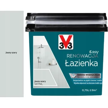 Barva na dřevo Akrylová Barva na nábytek, na dlaždice V33 0,75 l Světle šedá saténová