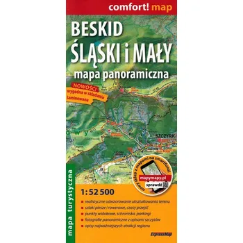 Beskid Ślaski i Mały. Mapa panoramiczna; laminowana mapa turystyczna 1:52 500 Kolektiv autorů