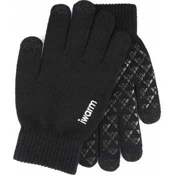 Rukavice Černé Zateplené Zimní Rukavice s Dotykovou Funkcí