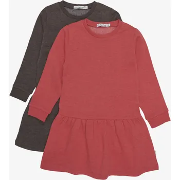 Kojenecká souprava Minymo - Mikinové šaty - 2ks - Tomato Puree Velikost: 92