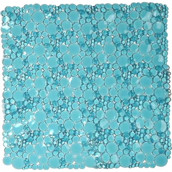 Obraz Prostiskluzová podložka Bubbles 50x50 Zelená Modrá do sprchy nebo vany čtverec