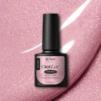Lak na nehty ENII NAILS Gel lak Ceramic 195 Glitter Grove - gelový lak bez HEMA, 10 ml