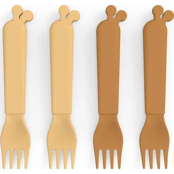 Příbor Done by Deer Kiddish set vidliček Raffi - hořčicové