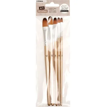 Umělecký štětec Studio Light Ploché štětce Studio Light, 5 ks - Filbert