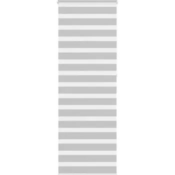 Roleta vidaXL Zebra roleta 90x230 cm šířka látky 85,9 cm polyester [4014805] Barva: světle šedá