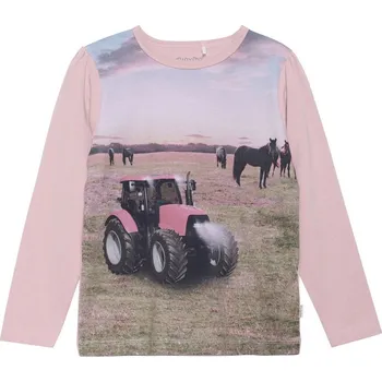 Minymo - Dívčí tričko - Traktor a koně Velikost: 104