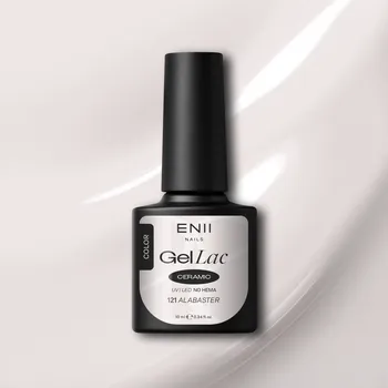 Lak na nehty ENII NAILS Gel lak Ceramic 121 Alabaster - gelový lak bez HEMA, 10 ml
