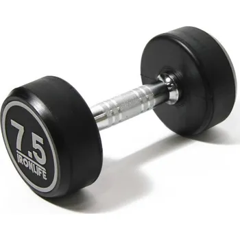 Tyč činky Jednoruční činka pogumovaná IRONLIFE 7,5 kg