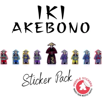 Příslušenství k deskovým hrám MeepleStickers Samolepky pro Iki - Akebono