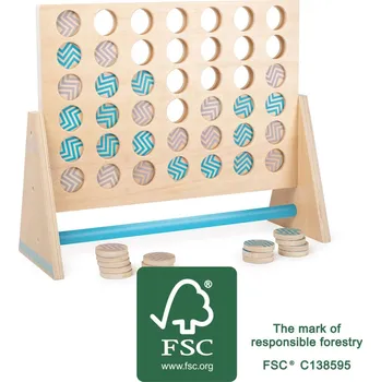 Dřevěná hračka Small Foot Dřevěná hra Čtyři v řádku XXL