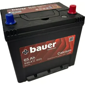 Autobaterie Autobaterie BAUER Calcium Japan (Asia) 65Ah 12V 530A BA565 232x173x225 (Hermeticky uzavřená bezúdržbová autobaterie WET)