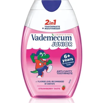 Ústní voda Vademecum Junior 2 in 1 zubní pasta a ústní voda 2 v 1 pro děti 6+ let 75 ml