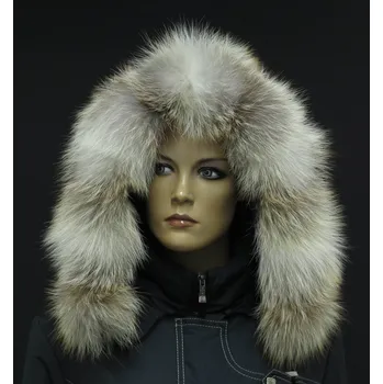 Špongr Kožešinový lem na kapuci z goldplatinové lišky - 7077