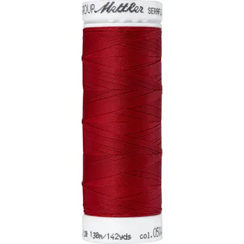 Nit Elastická šicí nit PES - SERAFLEX METTLER (130m) barva 0504 - červená