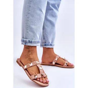 Dámské žabky Dámské pantofle s velkými cvočky Nude Mercure 37