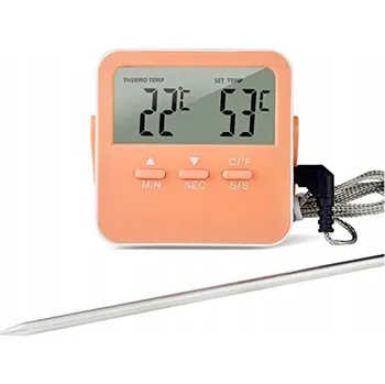 Kuchyňský teploměr Kuchyňský teploměr elektronický LCD digitální pro pečení se sondou a minutkou