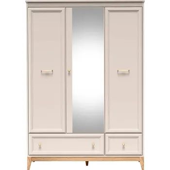 Šatní skříň Kombinovaná šatní skříň se zrcadlem 136 cm ELLENSBURG - kašmír