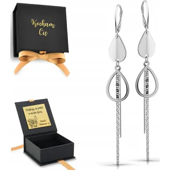 Náušnice Stříbrné náušnice visací slzy dlouhé řetízky 925 anglické francouzské zapínání