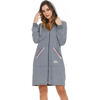Dámský župan Doctor Nap dámský župan ke kolenům s kapucí, velikost M