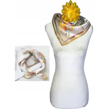 Šátek HEDVÁBNÝ ŠÁTEK APASZKA 100% PŘÍRODNÍ MORUŠOVÉ HEDVÁBÍ