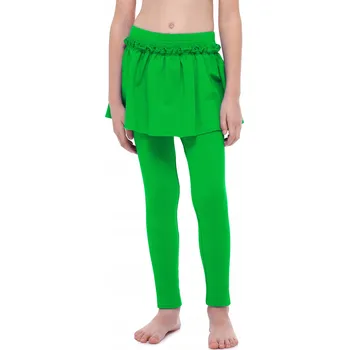 Dívčí legíny Dívčí legíny s dlouhou nohavicí a sukýnkou bavlna MS10-255 Zelená 140