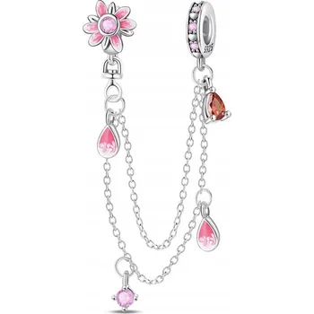 Řetízek Řetízek Charms STŘÍBRO 925 Separátor Květiny