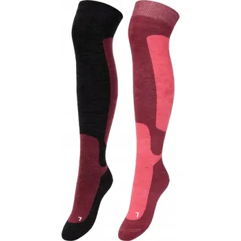 Dámské ponožky TEPLÉ DLOUHÉ PONOŽKY DÁMSKÉ SILNÉ NA LYŽE ZIMNÍ AKRYL VLNA 35-38 2 PÁRY