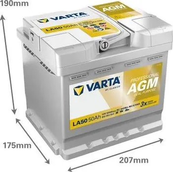 Autobaterie Varta Professional AGM LA50 840050054K312 12V 50Ah 540A