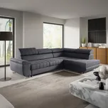 Eka Rohová sedačka HORIZONTE, 271 cm Roh pohovky: Levý roh, Barva látky: MONOLITH 92 (Tmavá šedá)