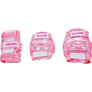 Chránič kolene Croxer Fibre pink, dětské sada chráničů POUZE S (VÝPRODEJ)