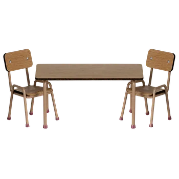 Jídelní stůl Maileg Myší stůl se židlemi