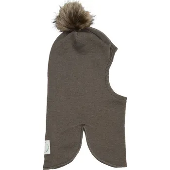Kojenecká čepice Enfant -Merino kukla s odjímatelnou bambulí - Chocolate Chip Velikost: 48