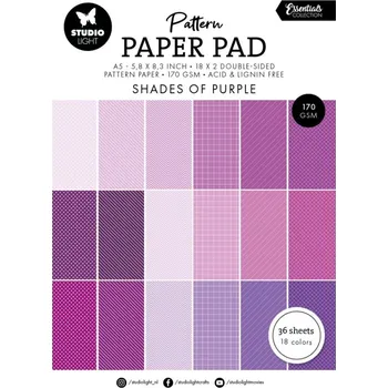 Studio Light Blok vzorovaných papírů Studio Light, A5, 36 l. - odstíny fialové