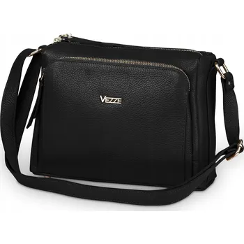 Kabelka Vezze kabelka z pravé lícové kůže černá