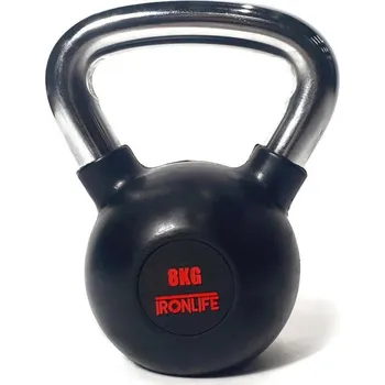 Kettlebell IRONLIFE 8 kg, pogumovaný