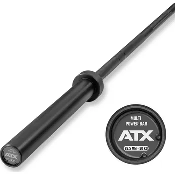 Tyč činky Osa Cerakote ATX LINE 2200/50 mm, 20 kg - BLACK