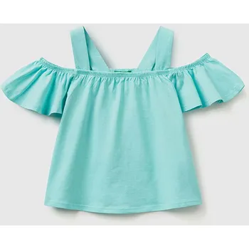 Dívčí tričko Tričko Benetton Türkis 3991652 140