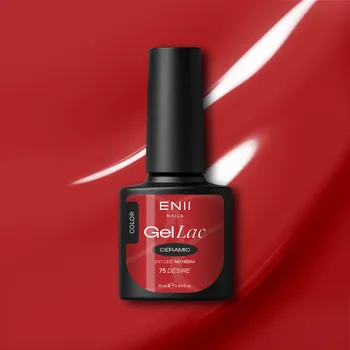 Lak na nehty ENII NAILS Gel lak Ceramic 75 Desire - gelový lak bez HEMA, 10 ml