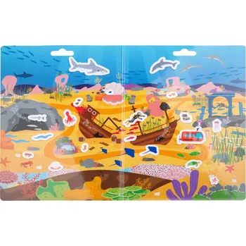 Dřevěná hračka Bigjigs Toys Znovu použitelné samolepky dobrodružství v moři