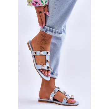 Dámské žabky Dámské pantofle s velkými cvočky Modrý Mercure 37