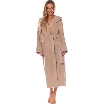 Dámský župan Dlouhý dámský župan L&L 2102 S-2XL grafit L-170/102/110