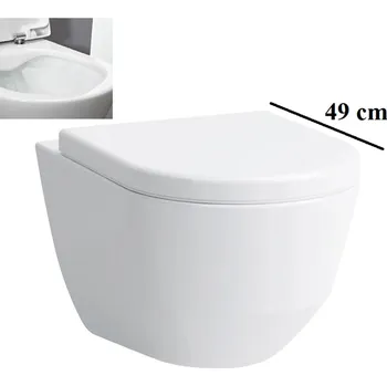 Klozet LAUFEN PRO Závěsné WC Compact Rimless 49x36 cm bez oplachového kruhu bílá H8209650000001