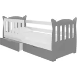 ADRK Dětská postel Lena včetně roštu a matrací Zvolte variantu: Bílá + šedá