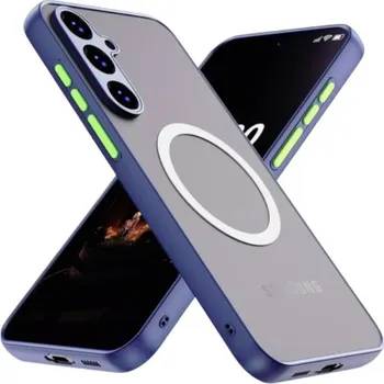 MagSafe silikonový kryt pro Samsung Galaxy A56 - Modrý